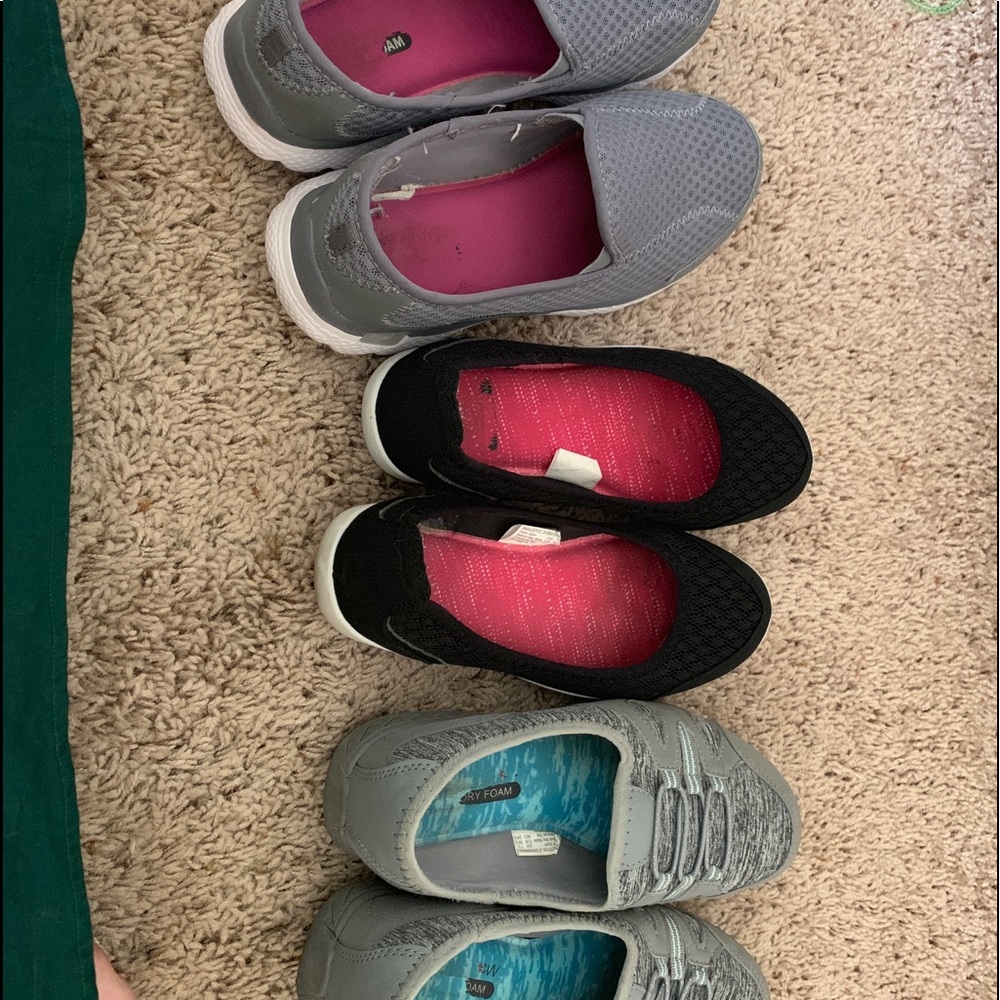 Lot of women’s slide-on shoes size 7 1/2.